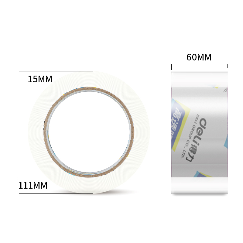 得力30325封箱胶带60mm*100y*50um(6卷/筒)(高透)高清大图