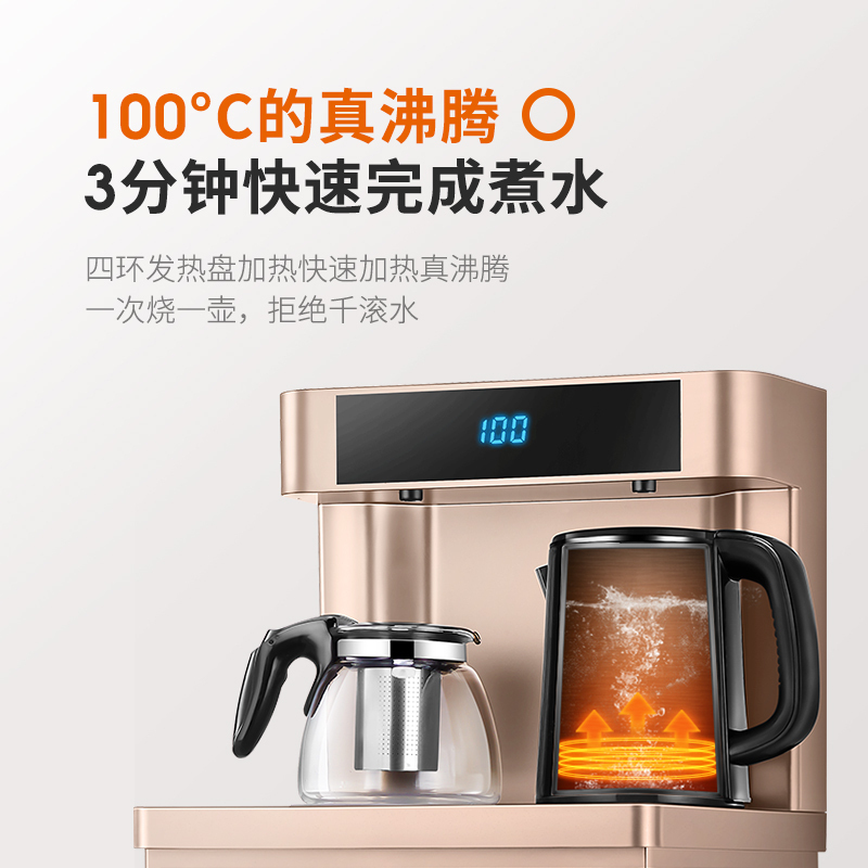 九阳(Joyoung)立式冰温热型家用饮水机多功能冷热下置水桶全自动上水桶装水智能小型茶吧机 高端冰温热款 JCM06