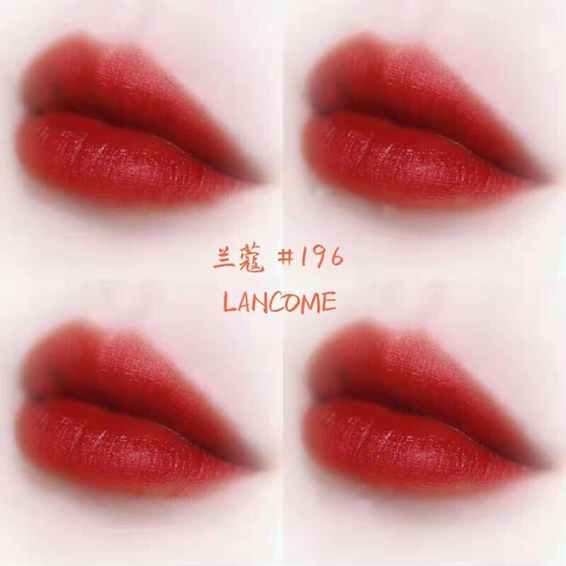 LANCOME兰蔻196小蛮腰 显白不挑皮哑光丝绒雾面唇膏持久橘调胡萝卜色 196#朱砂橘 3.4g