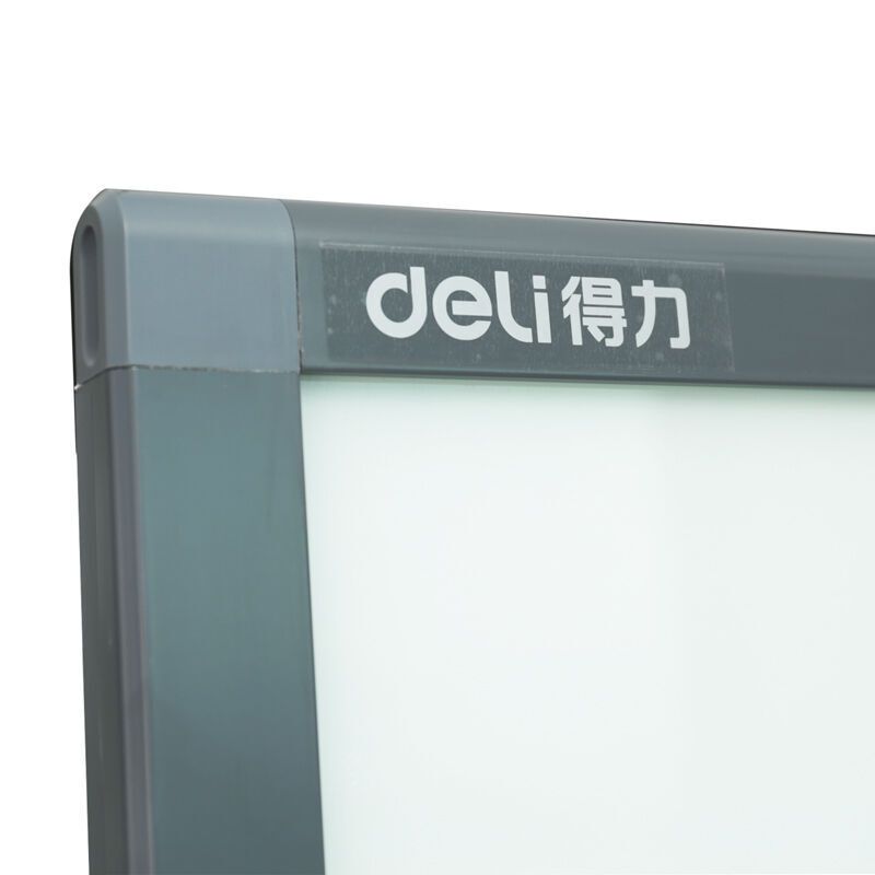 得力(deli) 8739-H型架磁性玻璃白板1800*900mm 灰色 单个装