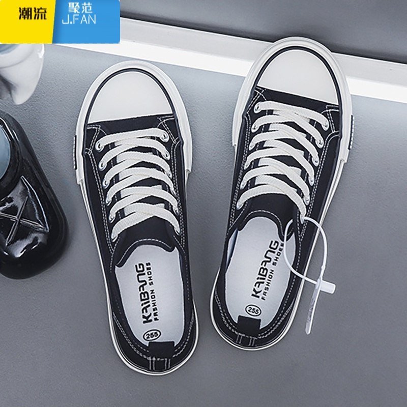 聚范帆布男鞋夏季透气布鞋男款鞋子男生运动休闲板鞋学生潮流百搭潮鞋高清大图