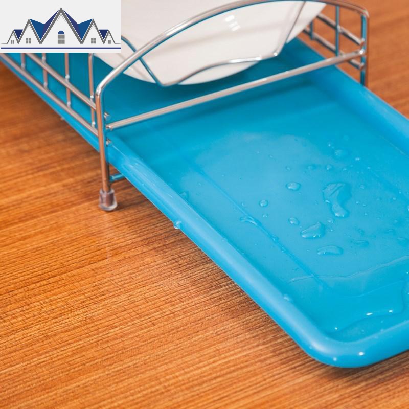 厨房放盘子碗架沥水架家用灶台上洗碗池架子置物碗筷控水滤水收纳 三维工匠收纳层架高清大图