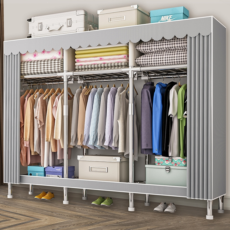 庄子然衣柜卧室家用简易组装布衣柜出租房卧室用宿舍收纳柜子