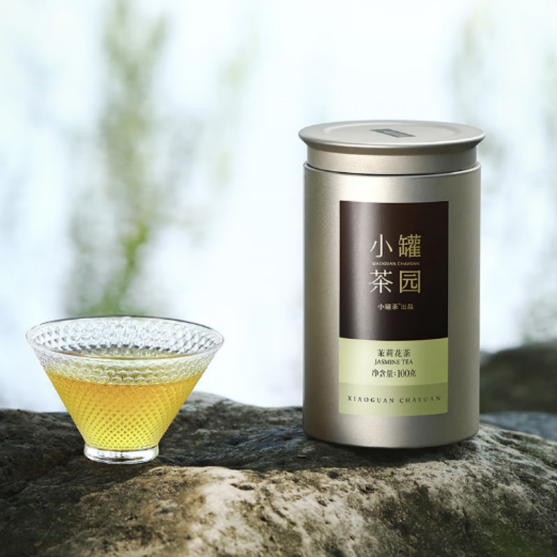 小罐茶金标系列 茶叶礼盒特级茉莉花茶 花草茶圆罐装 100g