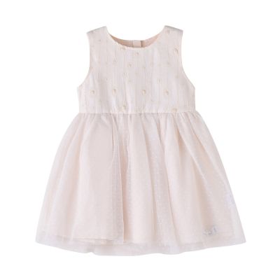 铅笔俱乐部童装女童连衣裙2022秋季新款儿童背心裙子小宝宝公主裙 90cm 浅杏