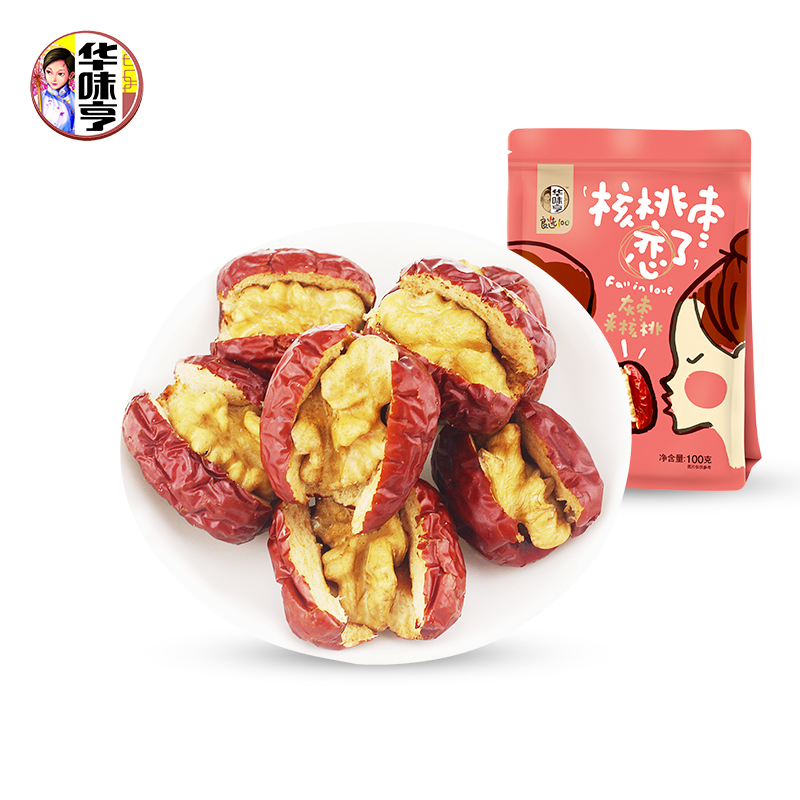 华味亨 100g枣夹核桃仁