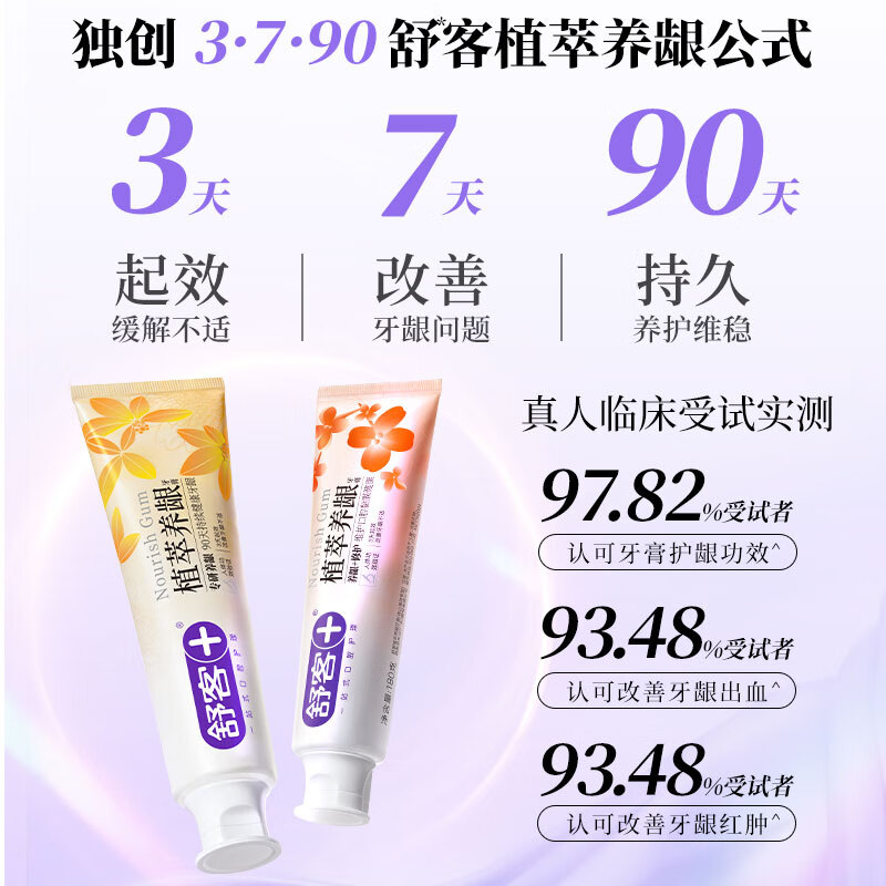舒客(Saky)植萃养龈牙膏(雨露悠菊香型)120g高清大图