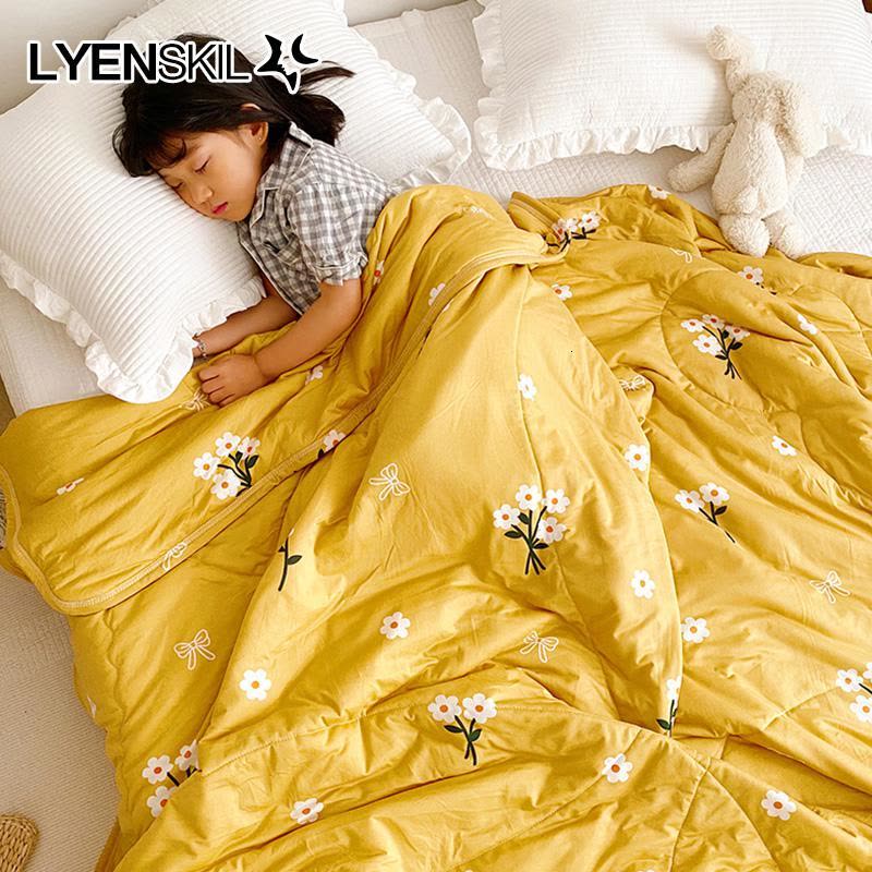 美帮汇夏季夏被水洗空调被夏凉被韩版针织棉学生宿舍单双人薄被子被芯图片