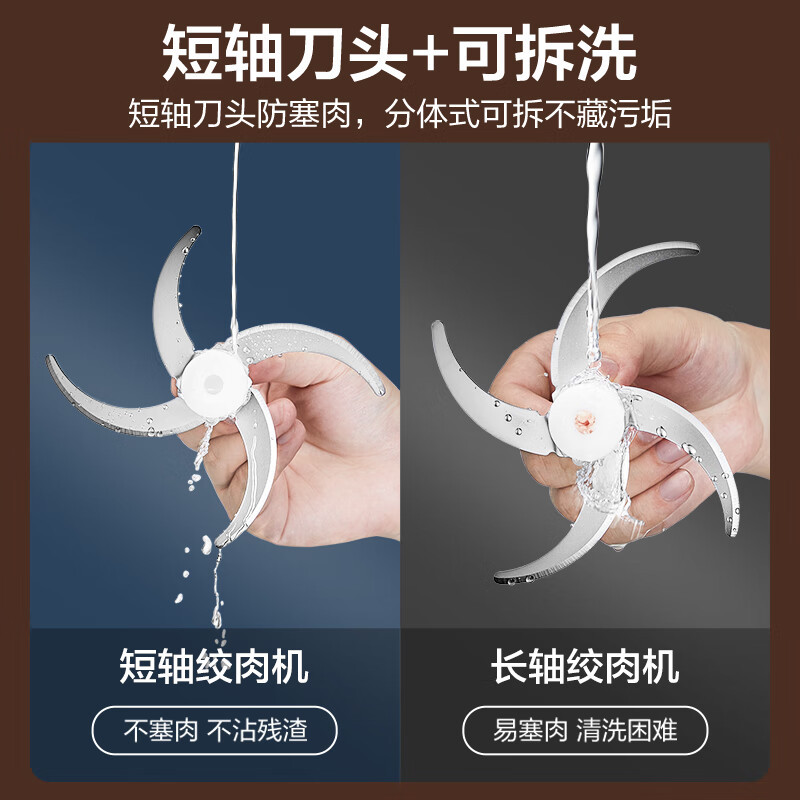 苏泊尔(SUPOR)绞肉机家用多功能料理机不锈钢绞馅机婴儿辅食机大容量切菜搅肉搅拌机JR54U-G316
