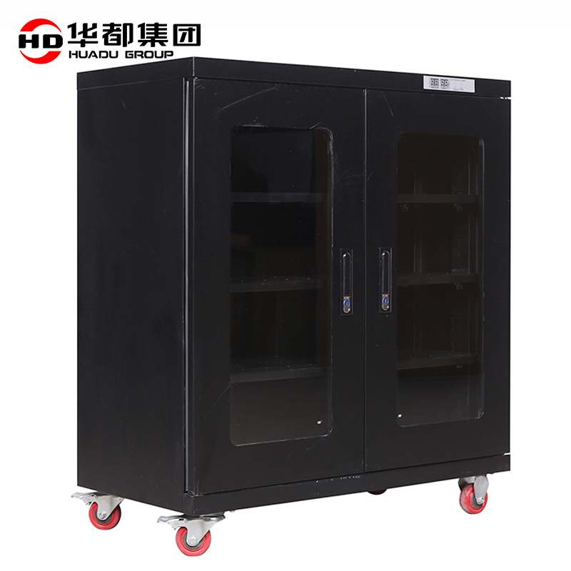 华都HDFC-10B 低湿320L控湿黑防潮柜华都防潮柜控湿除湿柜IC元器件芯片柜干燥柜柜超低温仪器柜实验室高清大图