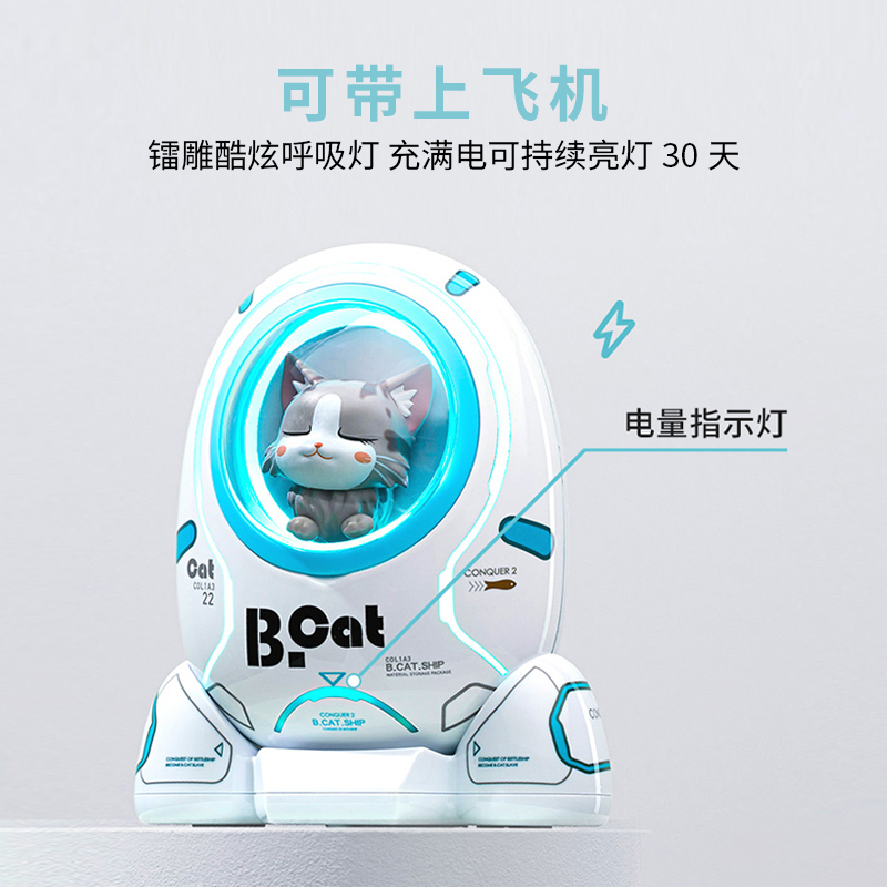 黄油猫太空舱充电宝礼盒 可爱创意大容量便携式移动电源多功能充电器 B.cat款 all in