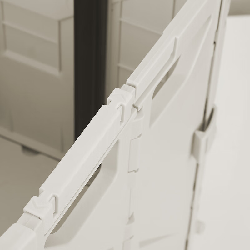 乐扣乐扣(locknlock)一箱多用加厚承重滑轮拉杆多功能快速折叠高颜值储物箱45L LTZ523FU白色高清大图