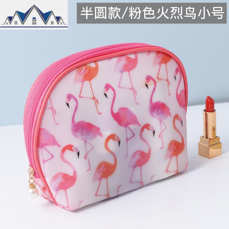 防水化妆包女网红ins风韩国小号便携大容量化妆品包卡通收纳袋子 三维工匠收纳包高清大图