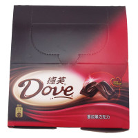 德芙( Dove) 香浓黑巧克力 排装巧克力 盒装516g(12条× 43g)办公室零嘴休闲零食