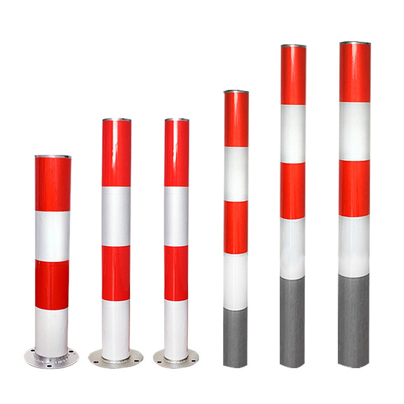 全日安T001-8238 警示柱 分道柱 反光柱 道口柱 红白柱 防护柱 防撞柱 隔离柱镀锌钢管76m
