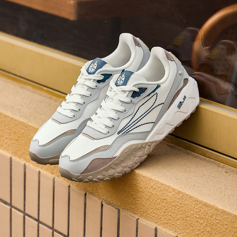 酥饼2.0丨361°男鞋运动鞋新款革面防泼水休闲鞋耐磨老爹鞋子高清大图