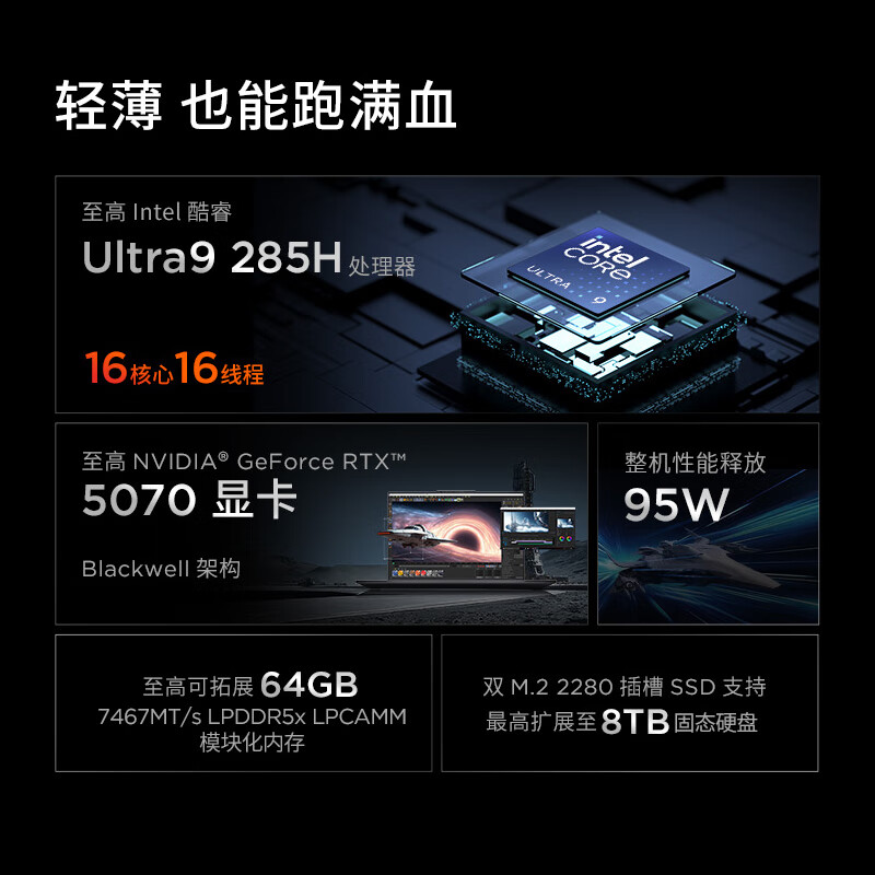 ThinkPad T1g 酷睿Ultra7-255H 16英寸联想高性能移动工作站笔记本电脑 32G 1T 4K RTX5060-8G 16英寸高清大图