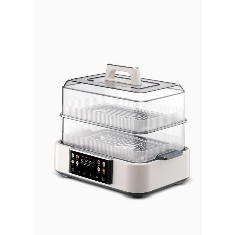 摩飞电器(Morphyrichards)多功能电蒸锅智能蒸锅全透明不锈钢蒸格12L大容量电炖锅 MR1158 白色/台