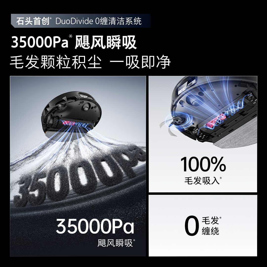 石头自清洁扫拖机器人G30S PRO扫地机水箱版高清大图