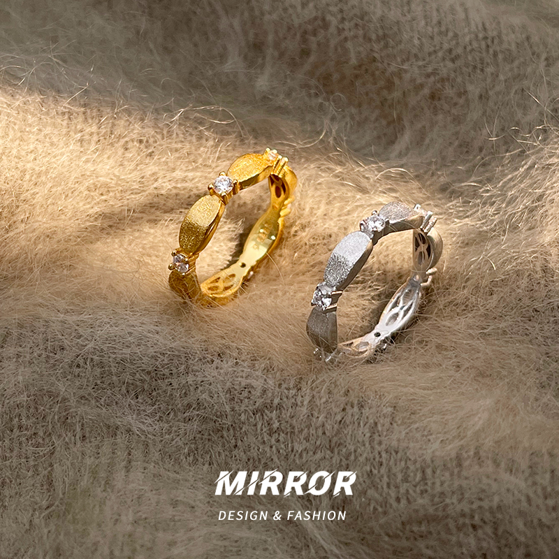 925纯银宫廷风流苏闪亮戒指女指环尾戒高级感新款潮个性 BCJ3262送女朋友老婆情人节七夕生日礼物