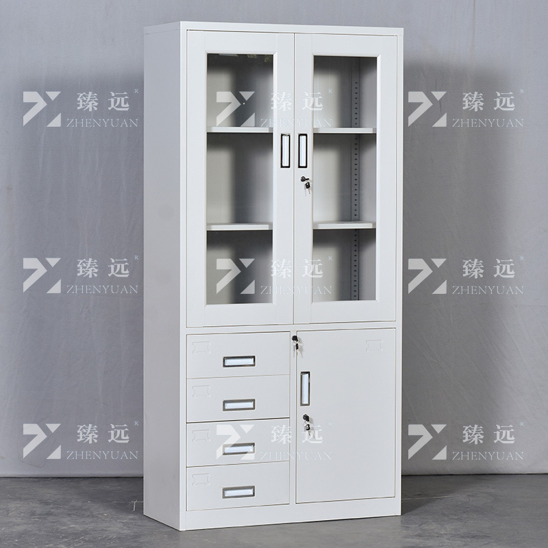 臻远ZY5011007钢制矮柜抽屉柜多抽资料柜储物收纳柜 偏四斗器械柜