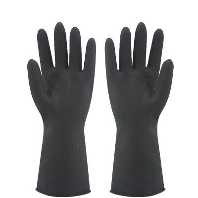 加大加厚化工手套防硫酸防腐蚀实验室工业耐酸碱橡胶手套耐磨劳保