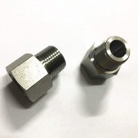 联塑(LESSO) 不锈钢变径转换接头M24*1.5外螺纹转6分内丝 M24X1.5外-G3/4内-银色(单位:个)