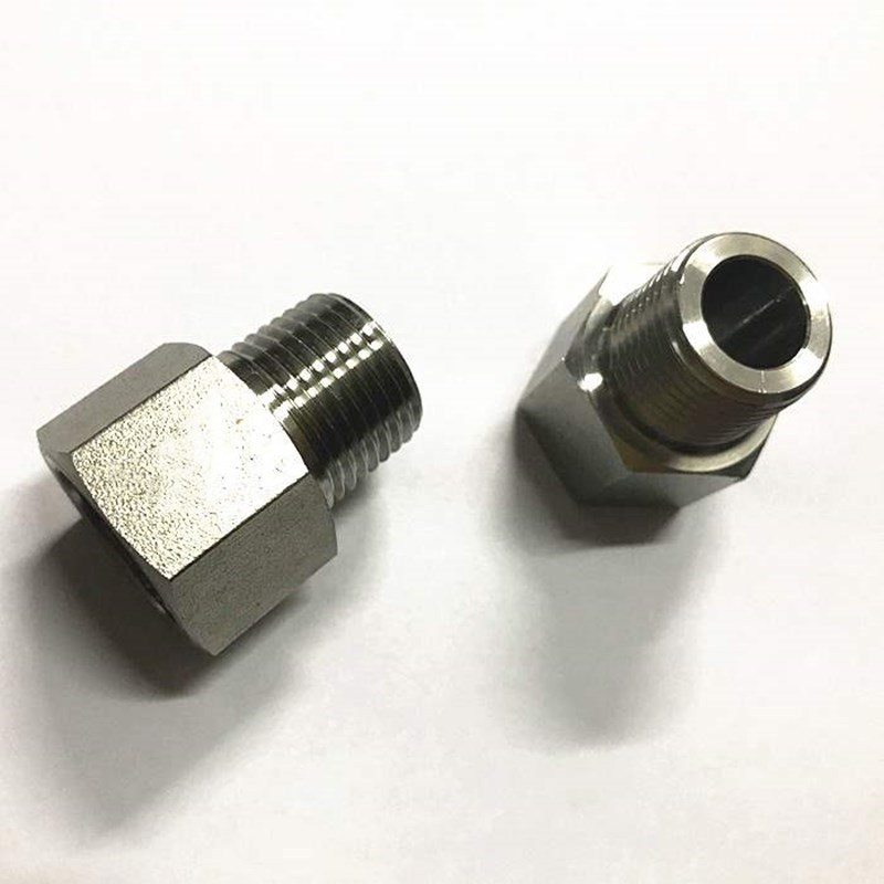 联塑(LESSO) 不锈钢变径转换接头M24*1.5外螺纹转6分内丝 M24X1.5外-G3/4内-银色(单位:个)