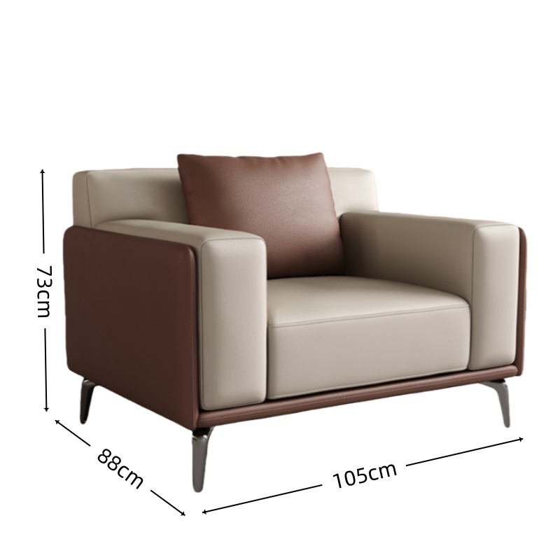 智叶舟办公沙发单人位105*88*73cm张高清大图