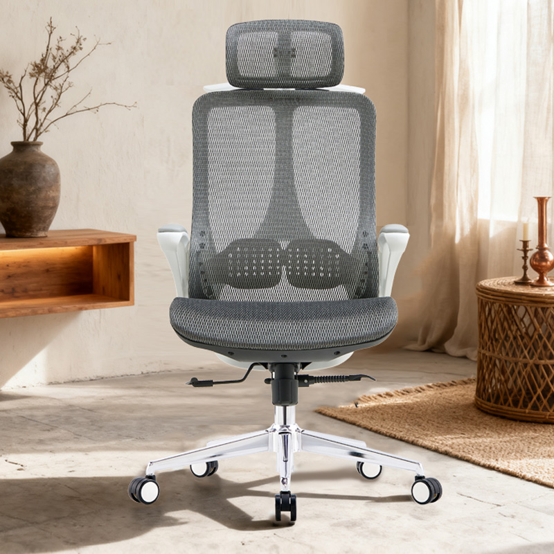 臻远 ZY-8954 办公椅人体工学椅转椅 摆动扶手 白框 单位:把高清大图