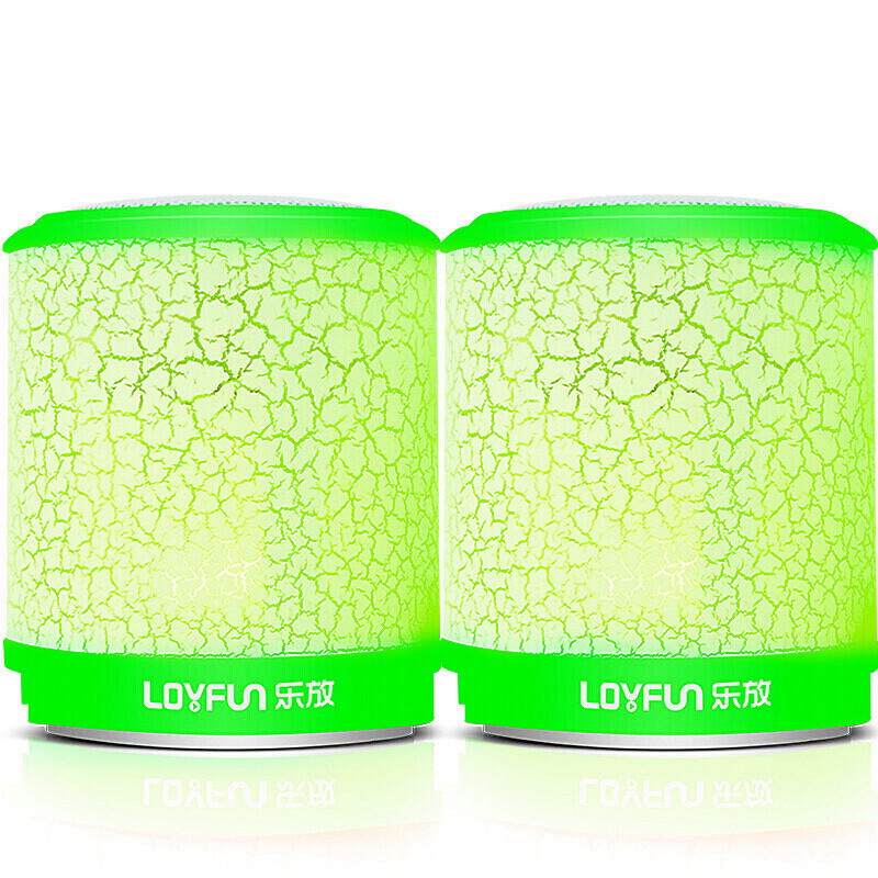 LOYFUN/乐放 H2700台式电脑音响迷你小音箱笔记本低音炮USB手机 双支板绿色 迷你组合音响[自营]