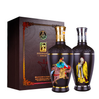 五粮液 股份公司 浓香型白酒 圣酒 文武 双瓶 礼盒装收藏送礼639ml*2瓶