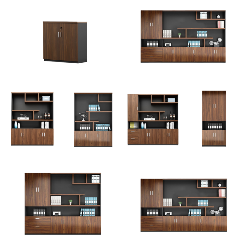 金佑莱矮柜文件柜木质书柜档案柜子(可定制)个(三门书柜)高清大图