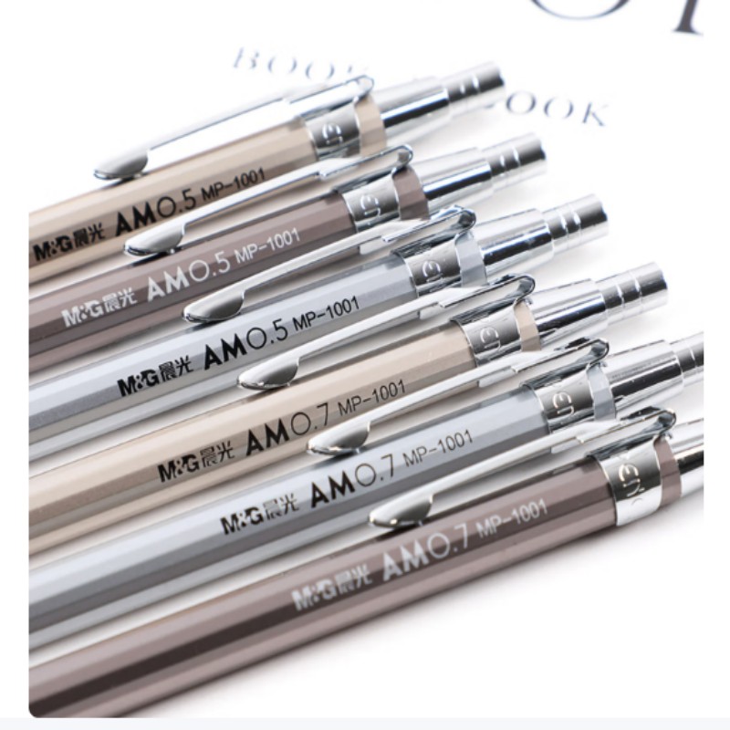 晨光(M&G) MP1001 自动铅笔 铁杆黑0.7mm 36支装 AMP10102110796C高清大图