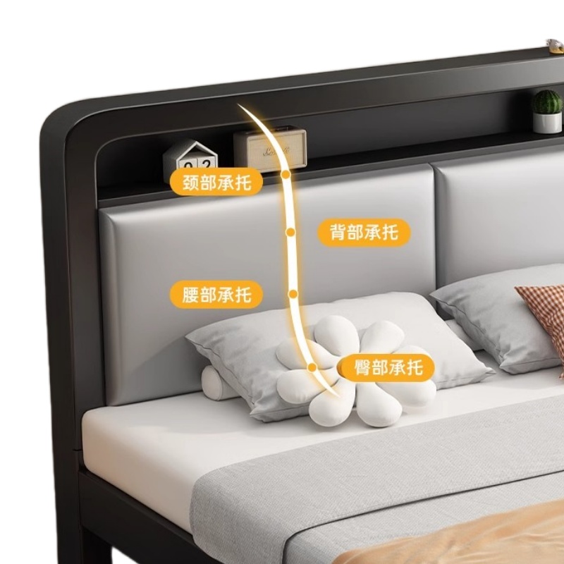 豫龙都床+床垫1.2m张高清大图