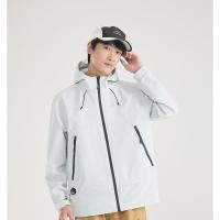 厂家直销春秋新款时尚休闲运动情侣冲锋衣男女款户外潮牌单衣夹克 3XL 男士款---山川灰