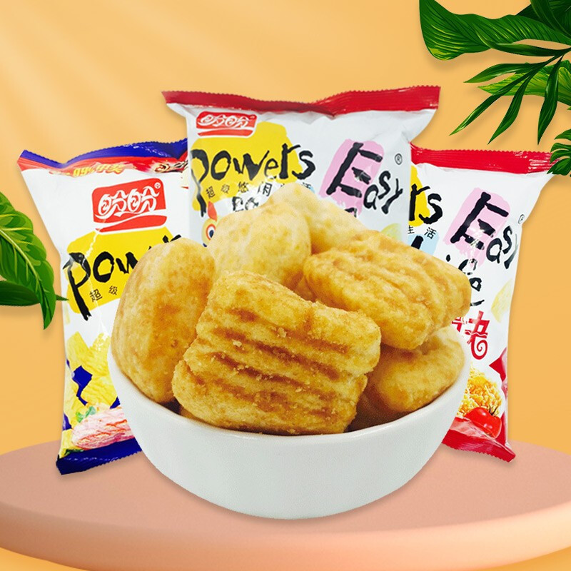 盼盼麦香鸡味块薯片膨化办公室小吃休闲食品零食大礼包烧烤牛排味105g