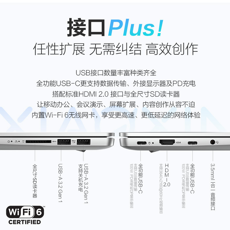 联想小新Air14Plus 2022酷睿版14英寸轻薄笔记本电脑(英特尔12代酷睿i5-1240P 12核16线程 16G 512G 2.2K护眼屏 )皓月银高清大图