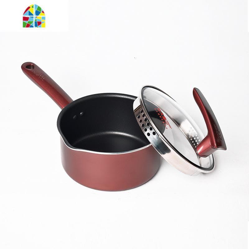 不粘锅煮奶锅迷你小锅泡面锅婴儿牛奶锅宝宝辅食锅热牛奶锅 FENGHOU 20cm双耳图片