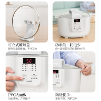 天际DGD18-18ADWG电炖炖锅陶瓷内胆一锅三胆煲汤煮粥锅1-2L/1.8升隔水炖盅燕窝甜品多功能家用全自动预约定时