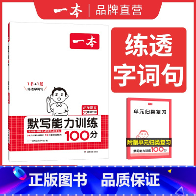 语文 六年级下 [正版]2025春默写能力训练100分小学语文六年级下册 人教通用版 阅读题6年级下册同步默写拼音加汉字