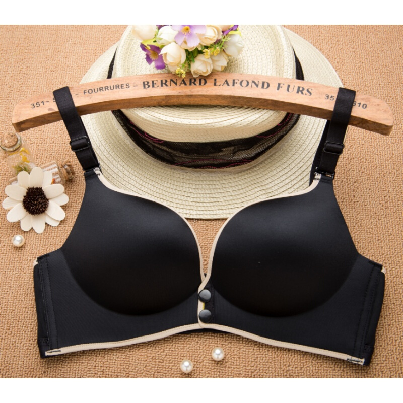 单内衣前开无钢圈士内衣胸罩薄款胸拢文胸视频