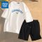 真维斯运动套装男夏季2022新款轻薄宽松短裤休闲百搭短袖两件套潮