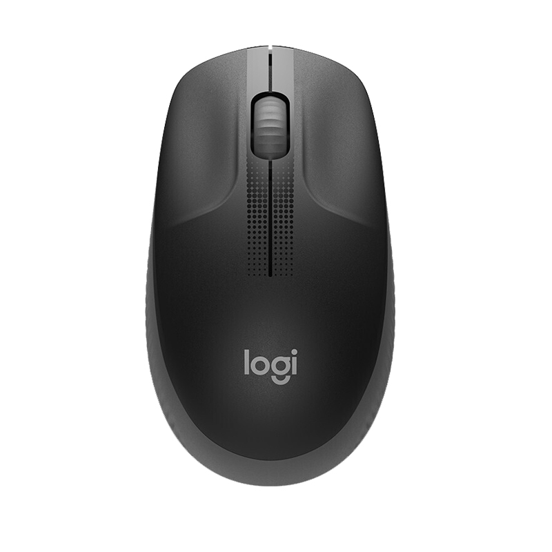 罗技 Logitech 无线鼠标 M190 大手鼠标-石墨黑 笔记本电脑商务办公无线光电鼠标 碳黑色
