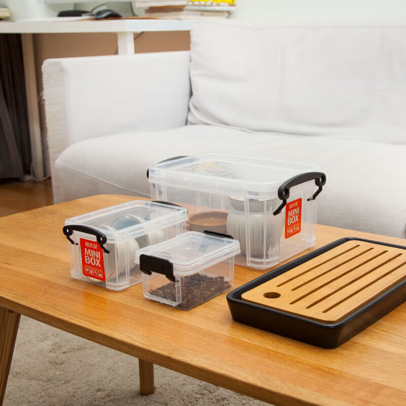 禧天龙(Citylong) X-6641手提箱3个装(透明白)加厚抗压储物箱家用整理箱多用收纳盒