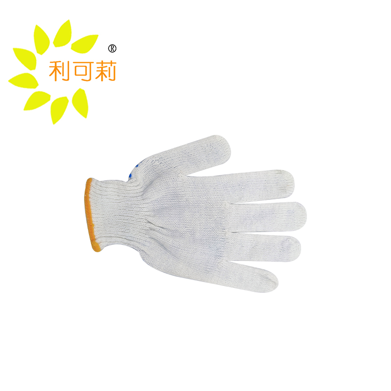 利可莉耐磨点胶蓝色点塑防滑手套（10双装）包高清大图
