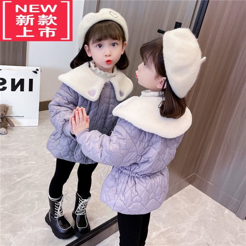 可莉允女童棉服冬季2022年新款洋气冬款棉袄儿童装冬装棉衣宝宝夹棉外套图片