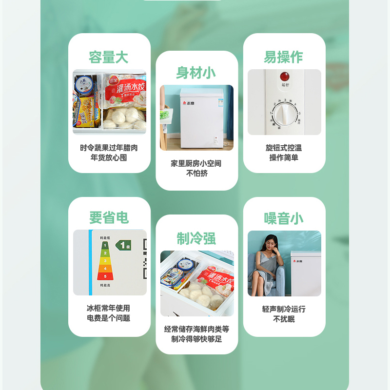 志高(CHIGO)58升小型冷柜家用 冷藏冷冻转换单温 节能冷柜