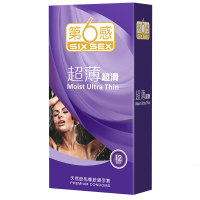 第六感避孕套超薄款超滑男女用情趣用品安全套12只装(新老包装随机发货)