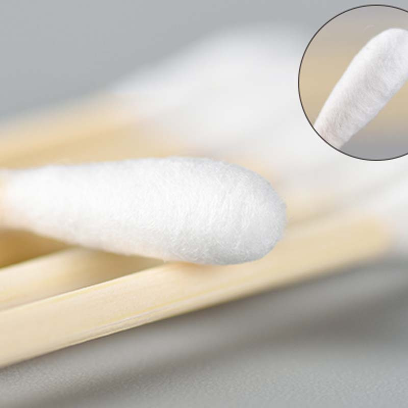 [圆头木棒5包共500支]婴儿双头棉签棉棒木棒棉球掏耳朵卸妆化妆盒棉花棒